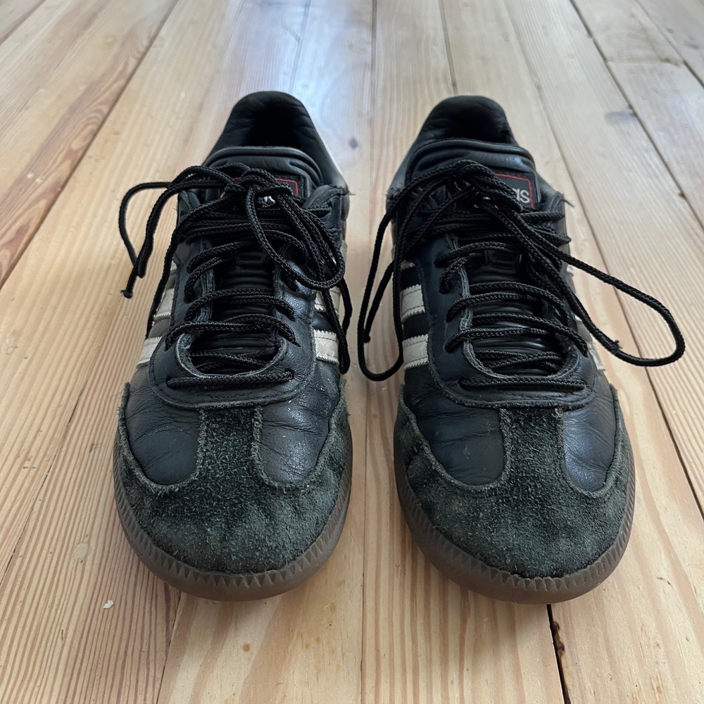 Adidas Samba Classic Black White Gum Leather Kids Soccer Shoes IF1945 Youth 2.5 - Picture 2 of 10